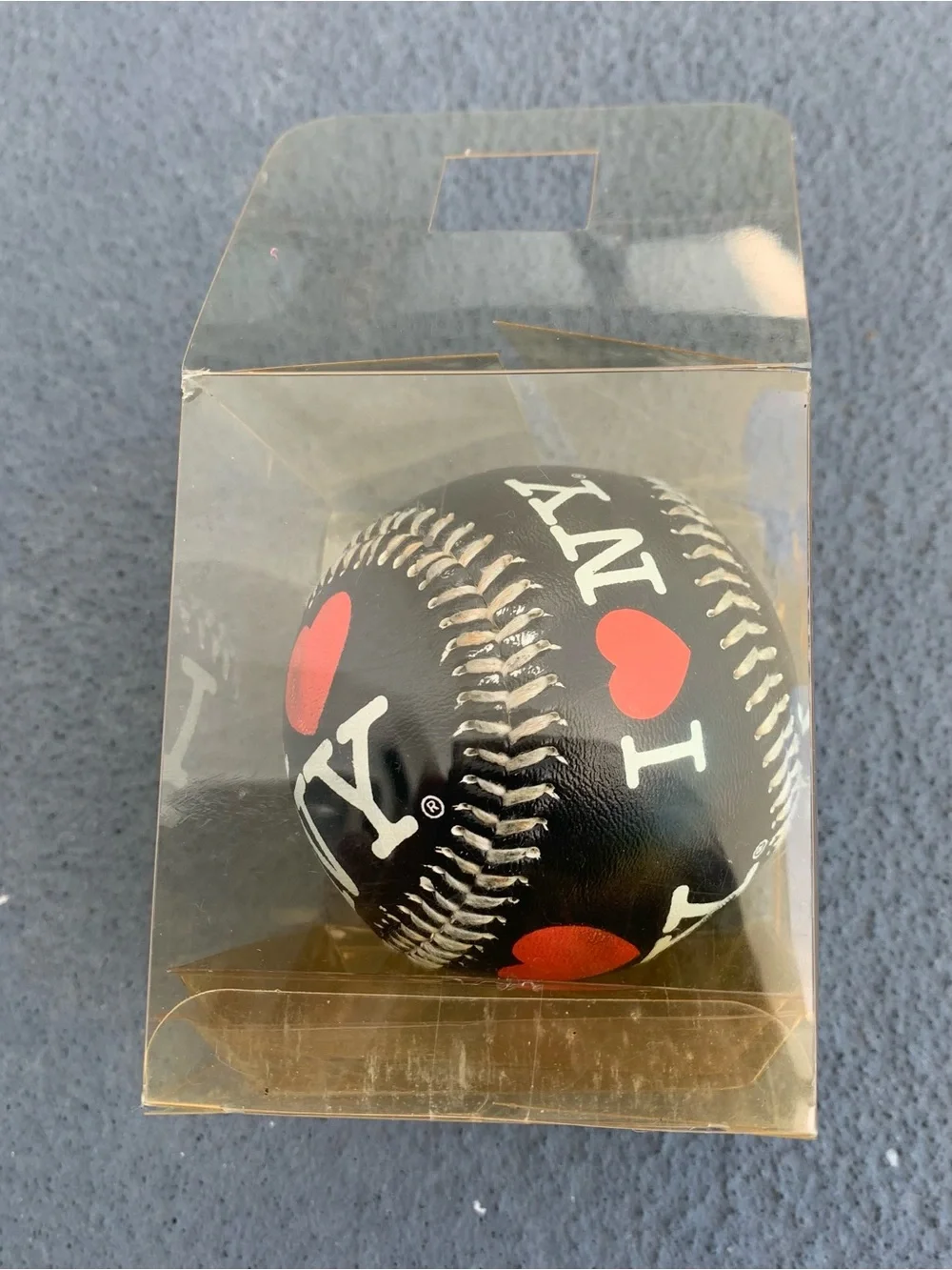 Official I Love NY Black Souvenir Baseball Collectible Ball